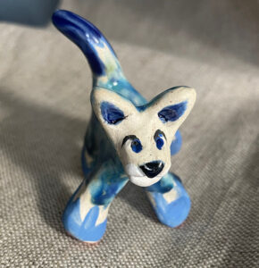 Each “Dancing Quadruped” is handmade and completely unique. Each comes with a “Sleeping Pouch”, a furry blanket and a tiny story brochure. There are dozens in stock at any one time. Please contact the artist and photos and pricing as to what is available will be sent.