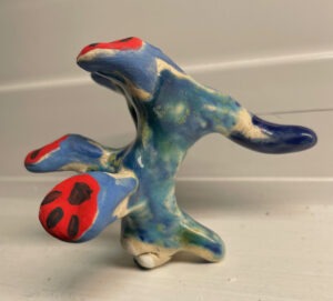 Each “Dancing Quadruped” is handmade and completely unique. Each comes with a “Sleeping Pouch”, a furry blanket and a tiny story brochure. There are dozens in stock at any one time. Please contact the artist and photos and pricing as to what is available will be sent.